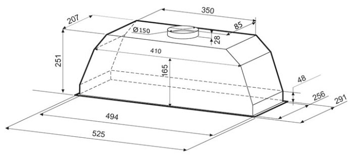 Вытяжка Krona AMELI S 600 inox Вытяжка Krona AMELI S 600 inox