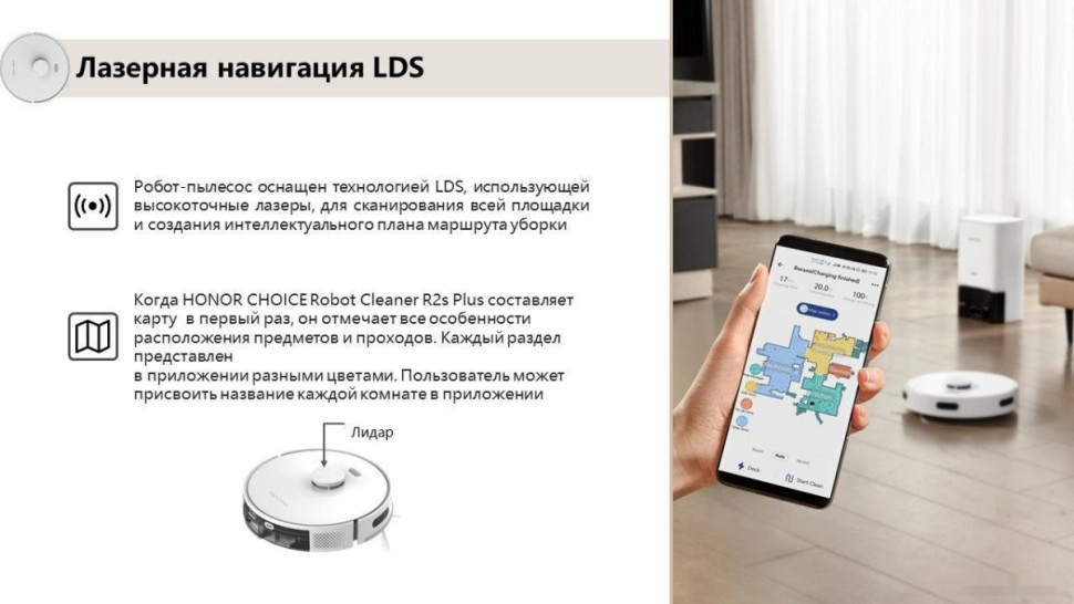 Робот-пылесос Honor Choice Robot Cleaner R2S Plus (международная версия, белый) Робот-пылесос Honor Choice Robot Cleaner R2S Plus (международная версия, белый)