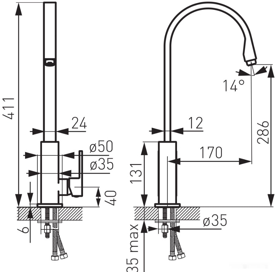 Смеситель Ferro Zicco BZI4 Смеситель Ferro Zicco BZI4