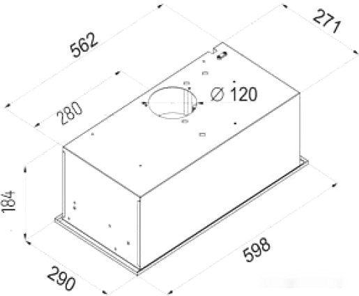 Вытяжка Ciarko Brutto 600 (белый)