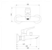 Смеситель RedBlu Origin Bit 771000300