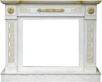 Камин Smolcom Bristol Bar MB/JUP (белый дуб, патина золото)