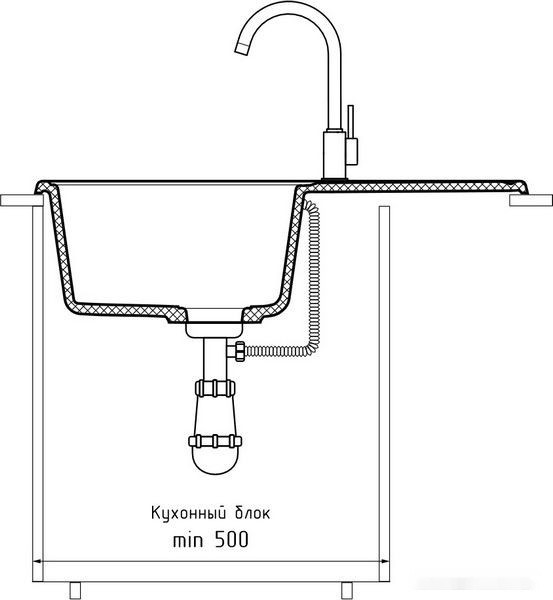 Кухонная мойка GranFest QUARZ Z-78 (темно-серый) Кухонная мойка GranFest QUARZ Z-78 (темно-серый)