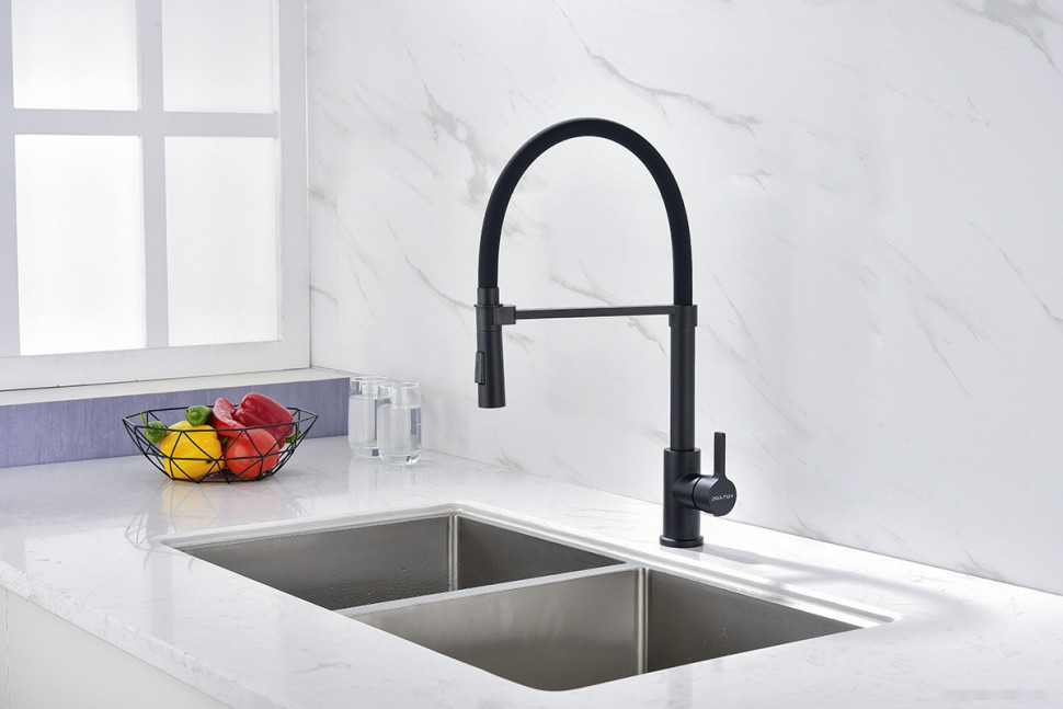 Смеситель Paulmark Halt HA214021-NI (черный/никель) Смеситель Paulmark Halt HA214021-NI (черный/никель)