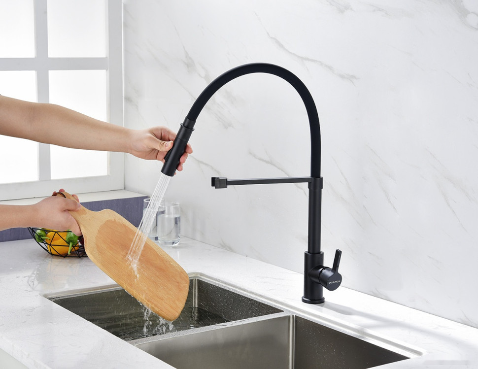 Смеситель Paulmark Halt HA214021-NI (черный/никель) Смеситель Paulmark Halt HA214021-NI (черный/никель)