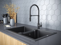 Смеситель Paulmark Halt HA214021-NI (черный/никель)