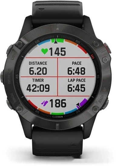 Умные часы Garmin Fenix 6 Sapphire (серый/черный)