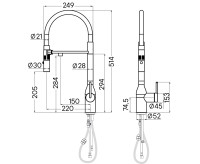 Смеситель Paulmark Magneto One Ma213188-SBG (золото/светлое брашированное золото)