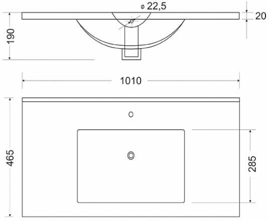 Умывальник Toppus Premier 100 0303.003 Умывальник Toppus Premier 100 0303.003