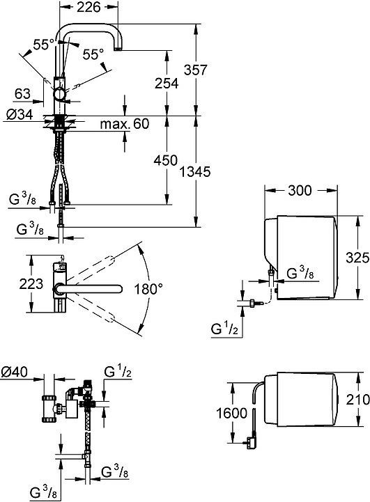 Смеситель Grohe Red Duo 30145 000 Смеситель Grohe Red Duo 30145 000