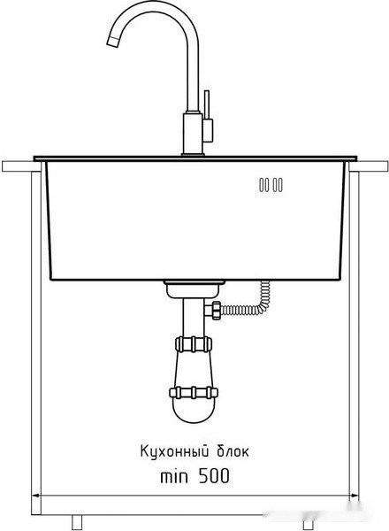 Кухонная мойка GranFest Metal нержавеющая сталь AISI 304 PVD GF-4844 графит (с сифоном) Кухонная мойка GranFest Metal нержавеющая сталь AISI 304 PVD GF-4844 графит (с сифоном)