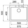 Кухонная мойка Elleci Quadra 105 G68 Bianco LGQ10568