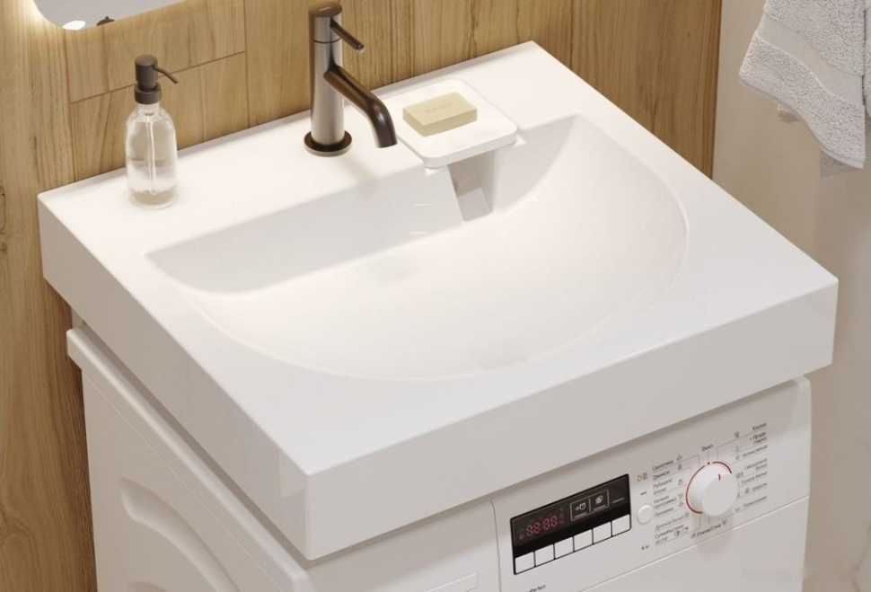 Умывальник SANITA LUXE Galaxy 60 WB.WM/Galaxy/60-C/WHT.G/S1 Умывальник SANITA LUXE Galaxy 60 WB.WM/Galaxy/60-C/WHT.G/S1