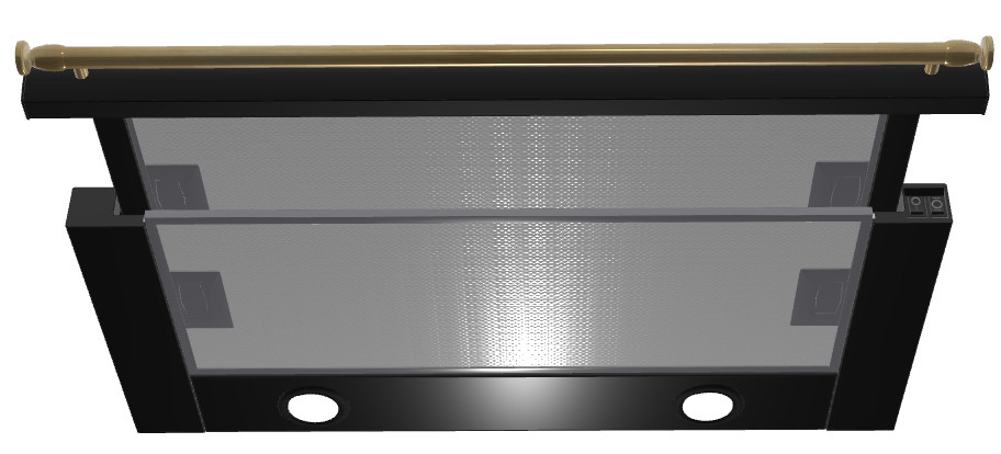 Вытяжка Elikor Интегра 50П-400-В2Л (антрацит/рейлинг бронза)