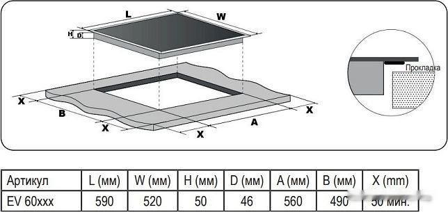 Варочная панель Evelux EI 6040 Варочная панель Evelux EI 6040