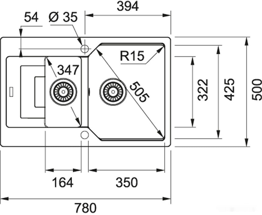 Кухонная мойка Franke UBG 651-78 (графит) Кухонная мойка Franke UBG 651-78 (графит)