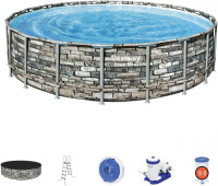 Бассейн Bestway Power Steel Камень 56883 (610x132)