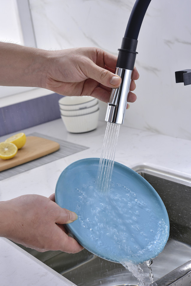 Смеситель Paulmark Halt HA214021-CR (хром/черный) Смеситель Paulmark Halt HA214021-CR (хром/черный)