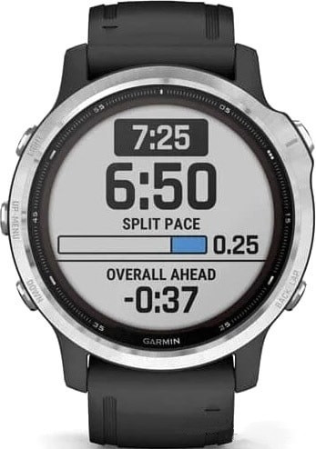 Умные часы Garmin Fenix 6 Solar 42 мм (серебристый/черный)