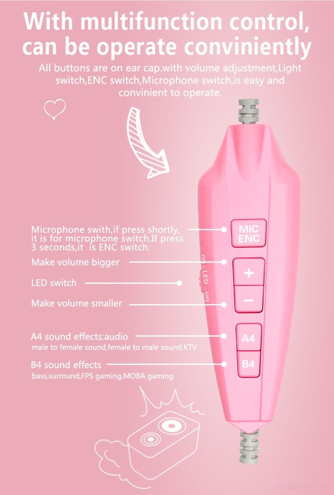 Наушники Somic G238 7.1 (розовый) Наушники Somic G238 7.1 (розовый)