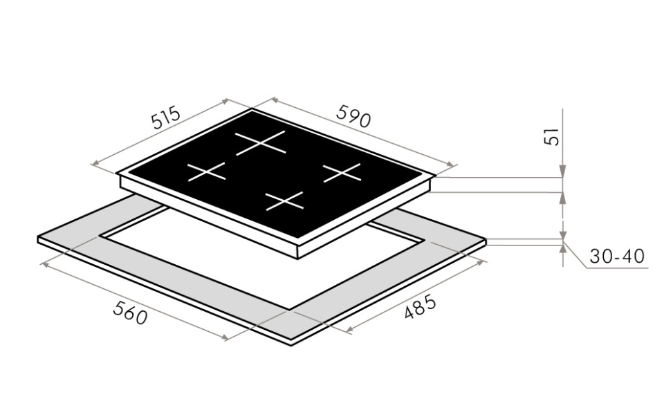 Варочная панель Maunfeld EGHS.64.63CS/G Варочная панель Maunfeld EGHS.64.63CS/G