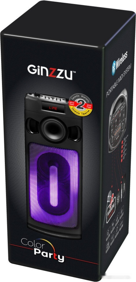Колонка для вечеринок Ginzzu GM-228 Колонка для вечеринок Ginzzu GM-228