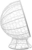 Кресло M-Group Кокос на подставке 11590104 (белый ротанг/зеленая подушка)