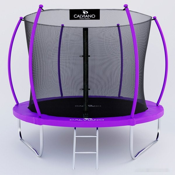 Батут Calviano Inside Master Purple 252 см - 8ft (внутренняя сетка, с лестницей)