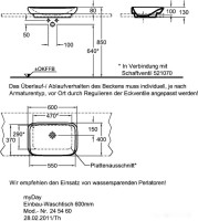 Умывальник Geberit MyDay 245460600