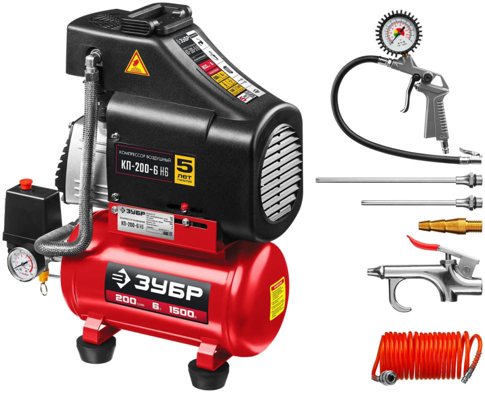 Компрессор ЗУБР КП-200-6 Н6