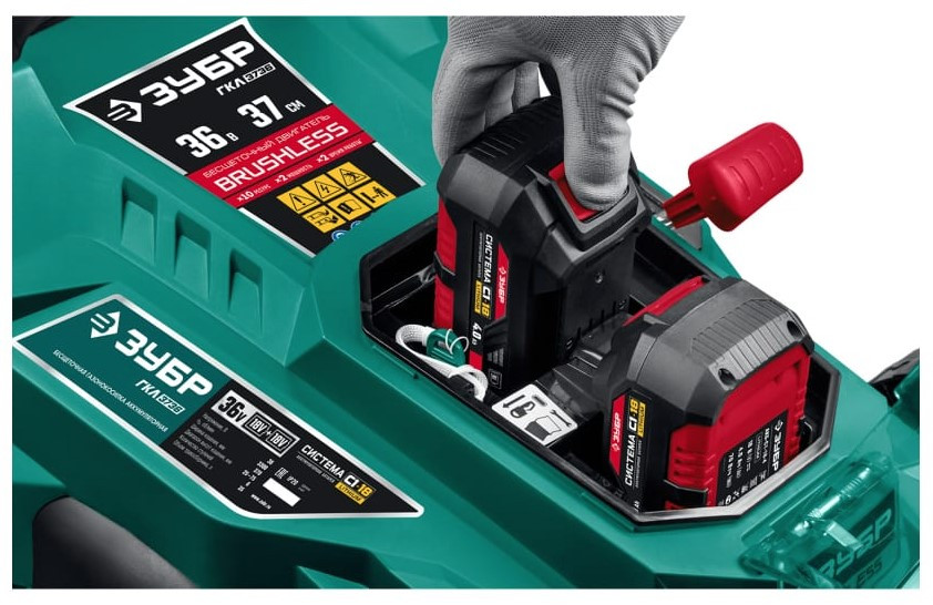 Аккумуляторная газонокосилка ЗУБР ГКЛ-3736 Аккумуляторная газонокосилка ЗУБР ГКЛ-3736