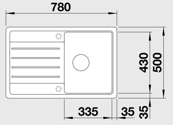 Кухонная мойка Blanco Legra 45S жасмин Кухонная мойка Blanco Legra 45S жасмин