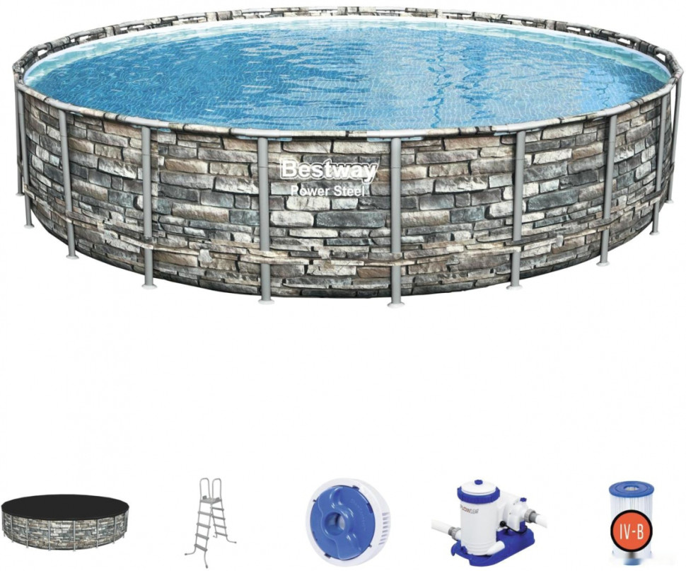 Бассейн Bestway Power Steel Камень 56889 (671x132) Бассейн Bestway Power Steel Камень 56889 (671x132)