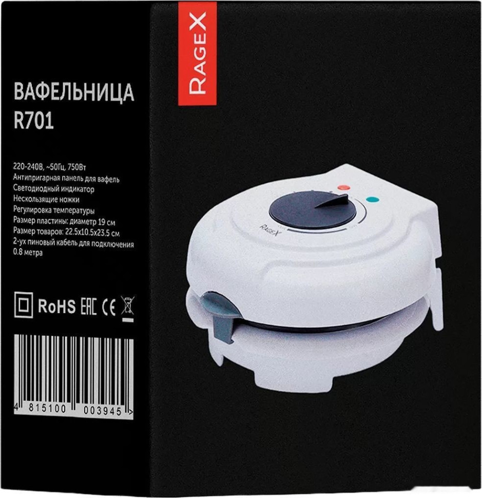Вафельница RageX R701-100 Вафельница RageX R701-100