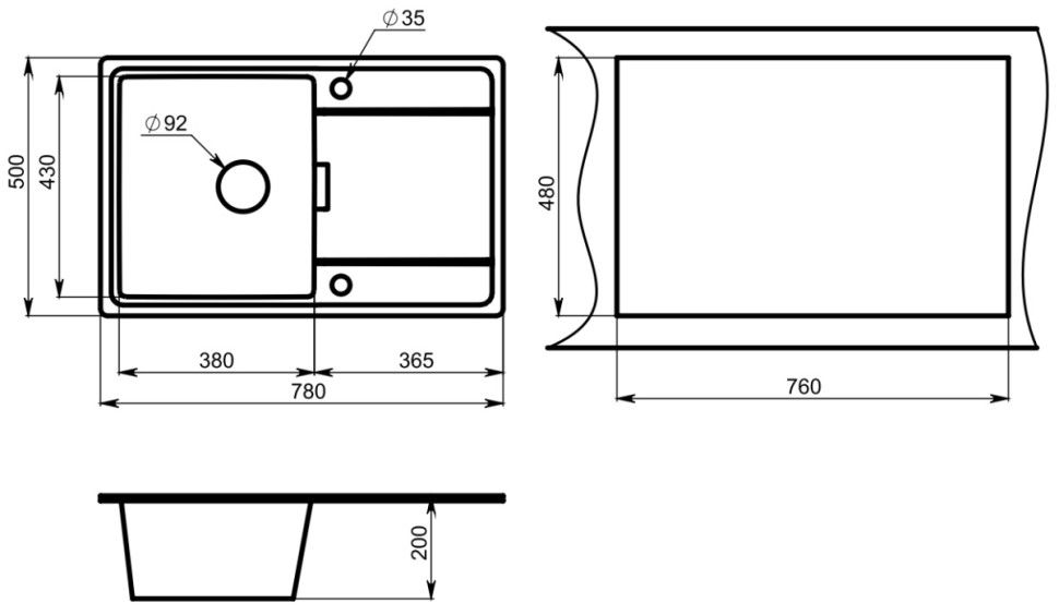 Кухонная мойка Granula 7804 эспрессо Кухонная мойка Granula 7804 эспрессо