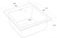 Кухонная мойка Paulmark Zemar PM104651-BLM черный металлик