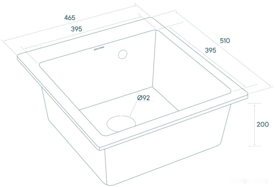 Кухонная мойка Paulmark Zemar PM104651-BLM черный металлик Кухонная мойка Paulmark Zemar PM104651-BLM черный металлик