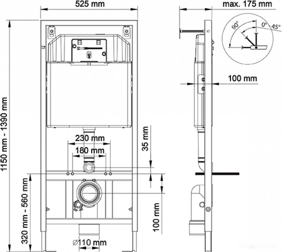 Система инсталляции Berges Wasserhaus Novum S1 040241