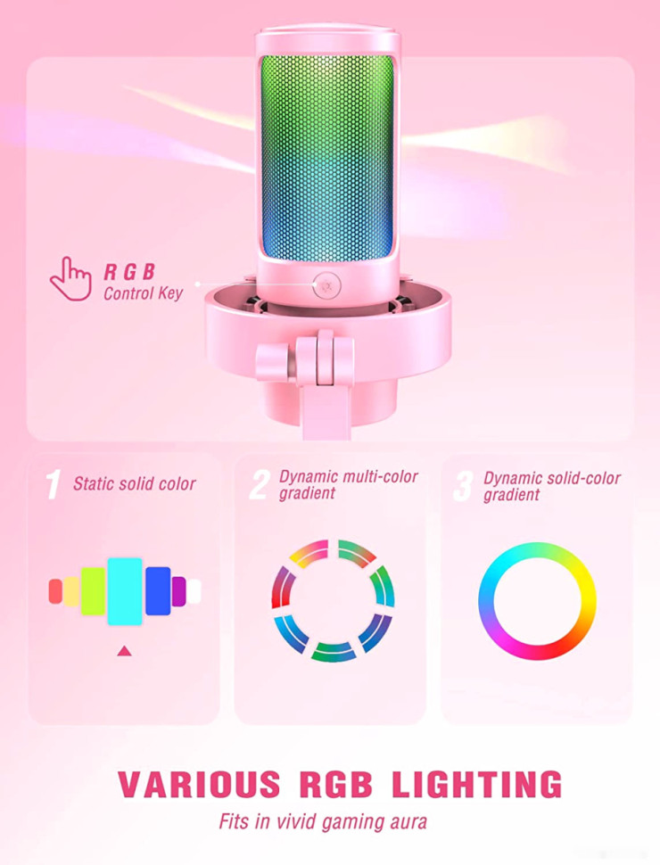 Проводной микрофон FIFINE A8 (розовый) Проводной микрофон FIFINE A8 (розовый)