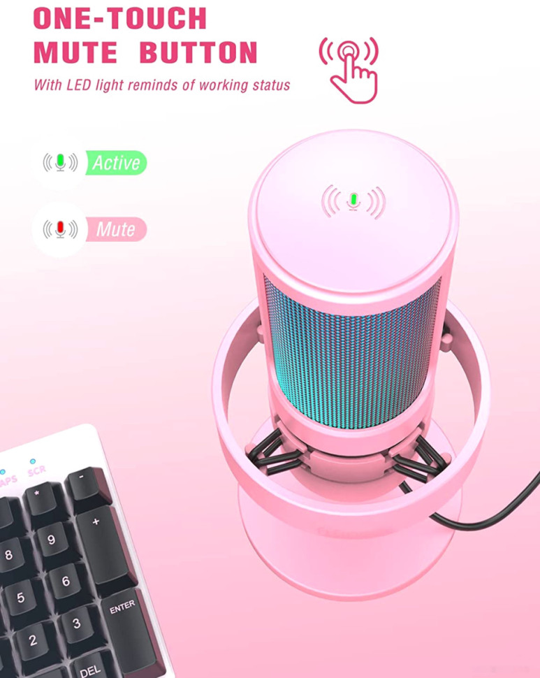 Проводной микрофон FIFINE A8 (розовый) Проводной микрофон FIFINE A8 (розовый)