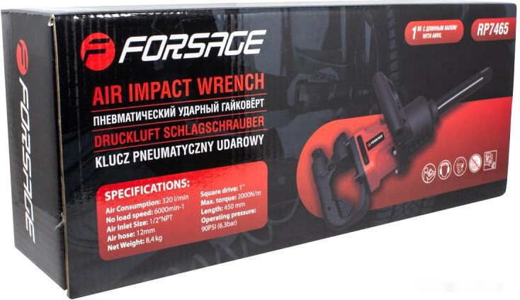 Пневмогайковерт Forsage F-RP7465 Пневмогайковерт Forsage F-RP7465