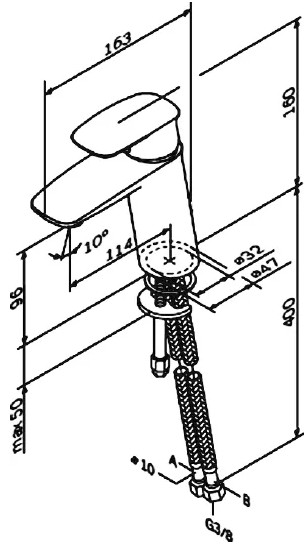 Смеситель Am.Pm Spirit V2.1 F71A02100 для раковины