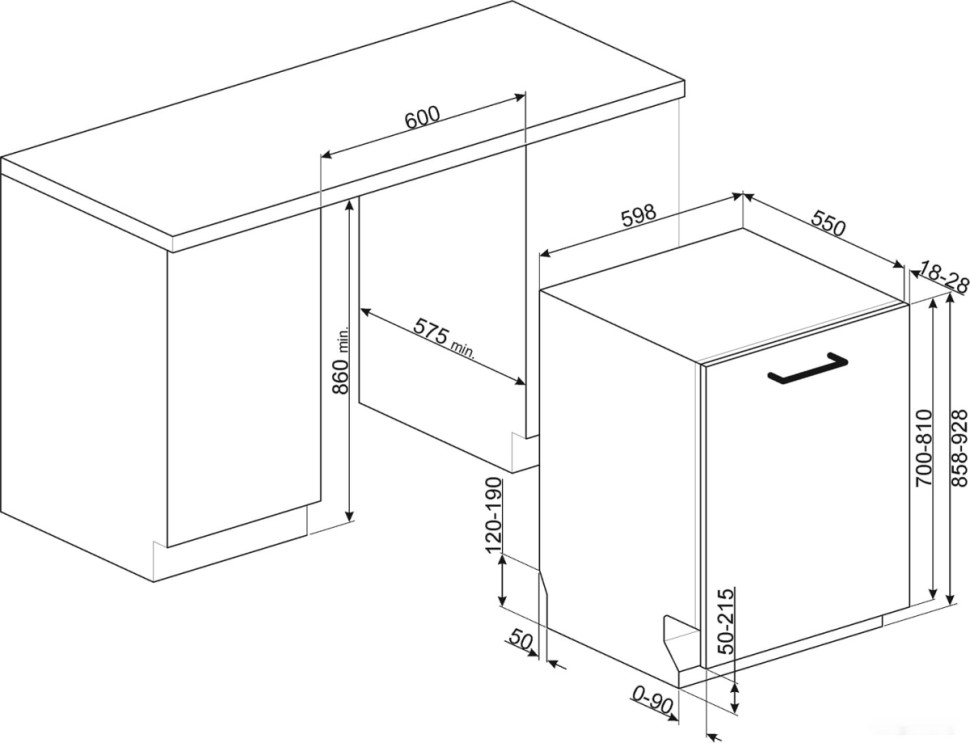 Посудомоечная машина Smeg STL323BQLH Посудомоечная машина Smeg STL323BQLH