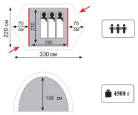 Палатка Tramp ROCK 3