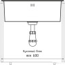 Кухонная мойка GranFest Metal нержавеющая сталь AISI 304 PVD GF-5344 графит (с сифоном)