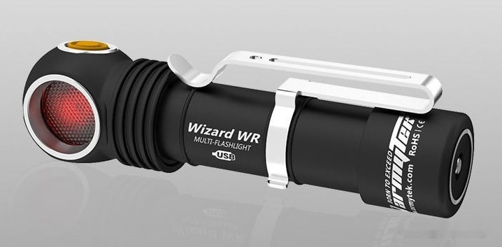 Фонарь Armytek Wizard WR Magnet USB (красно-белый)