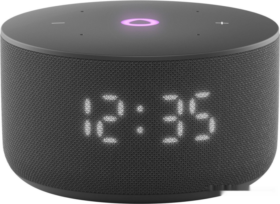 Умная колонка Яндекс Станция Мини 3 с часами (черный)