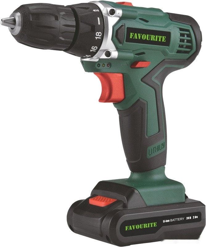 Дрель-шуруповерт Favourite DC-NEW 24EL (с 2-мя АКБ, кейс)