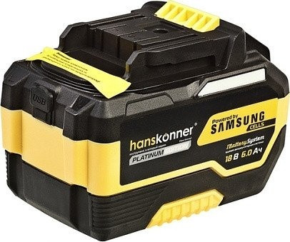 Аккумулятор для инструмента Hanskonner HBP2006PRO (18В/6 Ah) Аккумулятор для инструмента Hanskonner HBP2006PRO (18В/6 Ah)