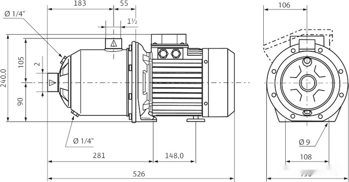 Самовсасывающий насос Wilo Economy MHI 1604 (3~400 В, EPDM) Самовсасывающий насос Wilo Economy MHI 1604 (3~400 В, EPDM)